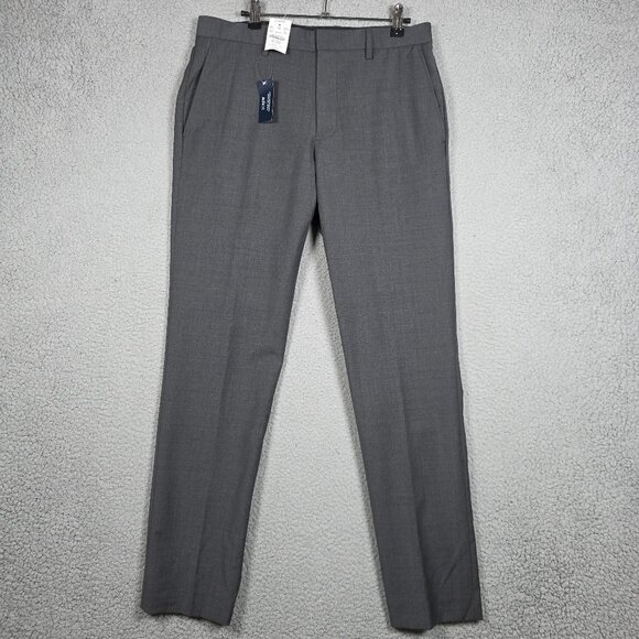 J. Crew Dress Pants Mens Size 30x30 Charcoal Wool Blend Thompson Tapered NWT - Picture 1 of 12